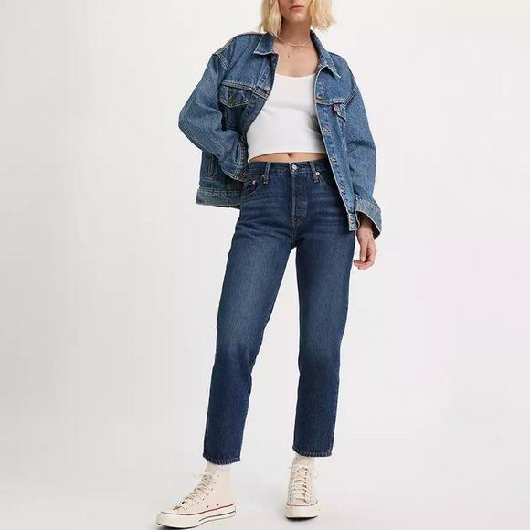 Levi's® Premium 501® ORIGINAL CROPPED JEANS size 28x28 - Picture 2 of 12